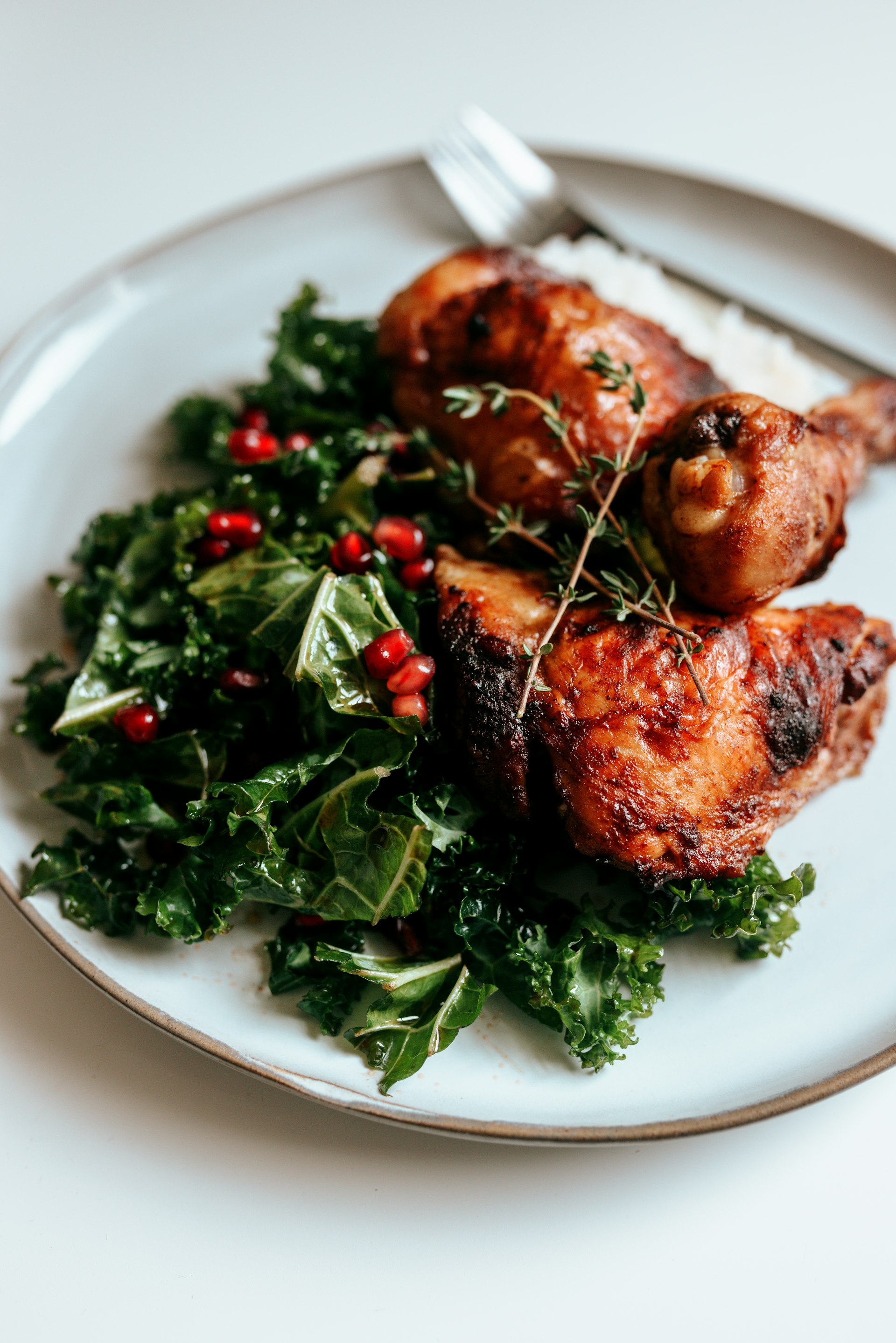 Tandoori chicken platter fresh from the tandoor